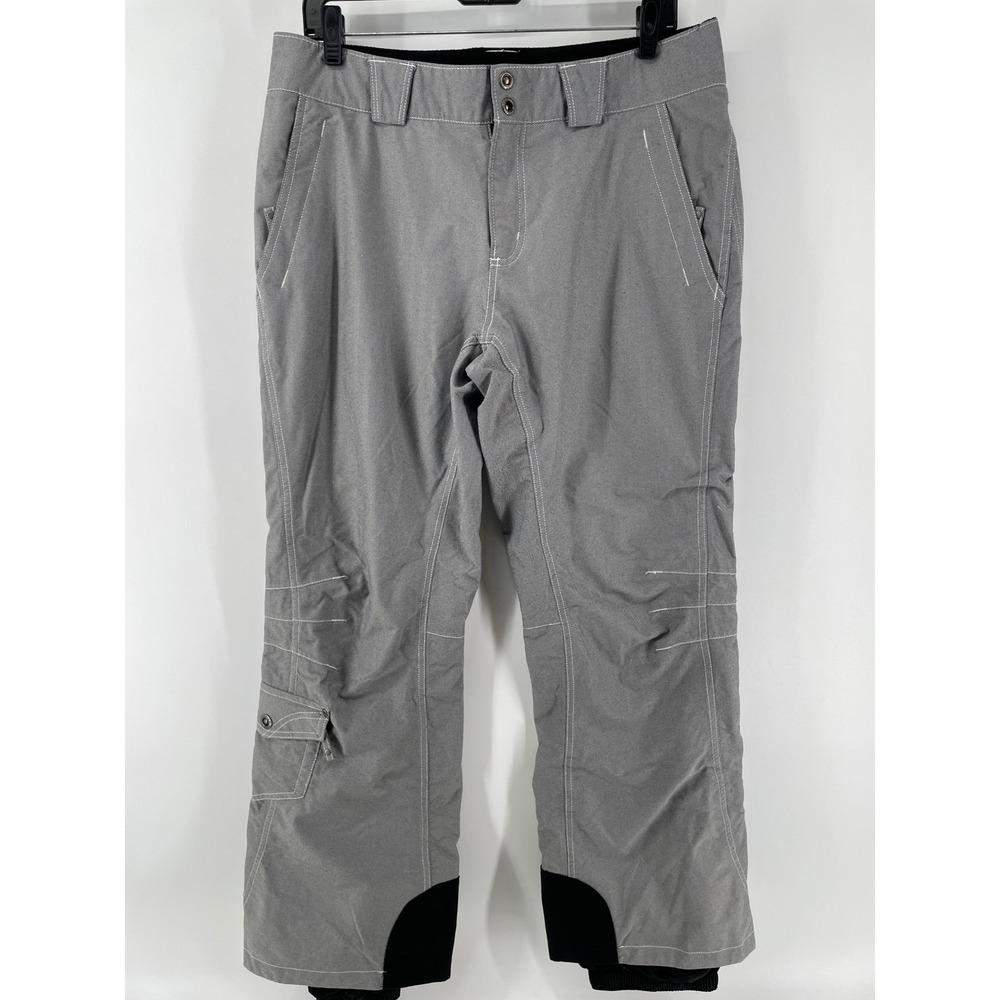 Columbia Snow‎ Pants Womens Medium Grey Titanium Omni-Tech Waterproof Ski Cargo